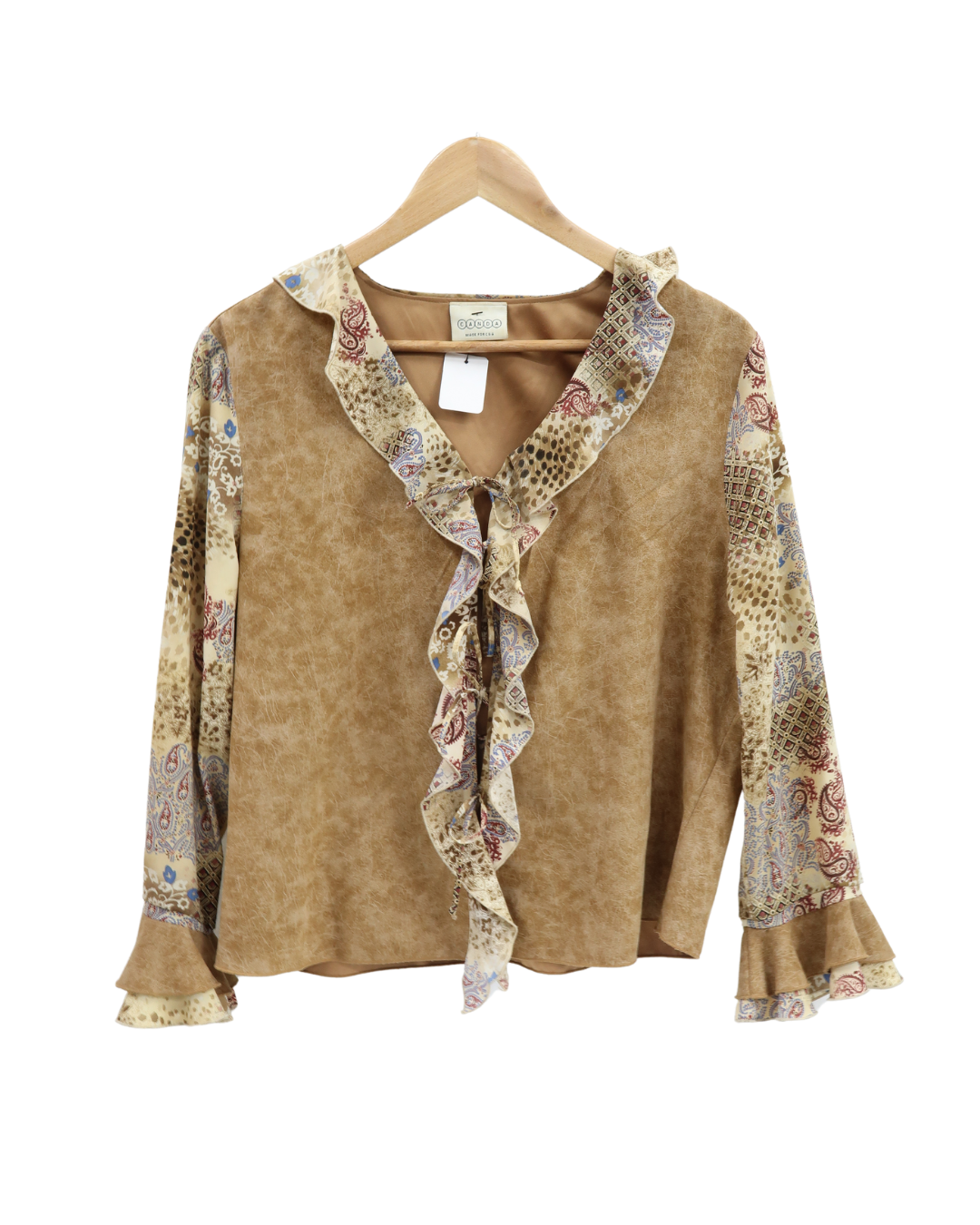 Chemisier camel en daim à motifs - C&A - M