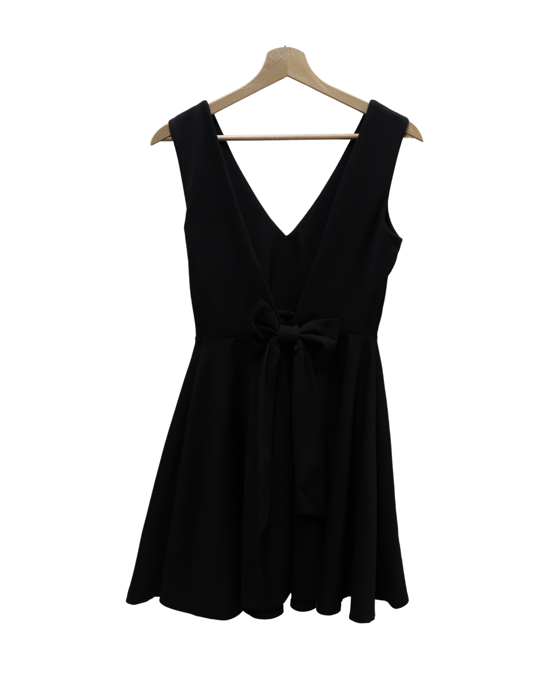 Robe noire avec un noeud au dos - XS