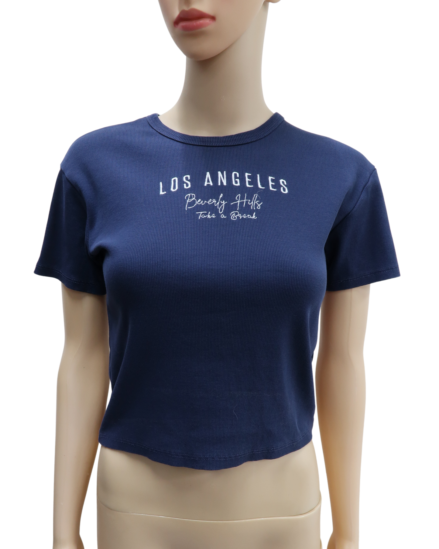 T-shirt crop top bleu marine - C&A - XS