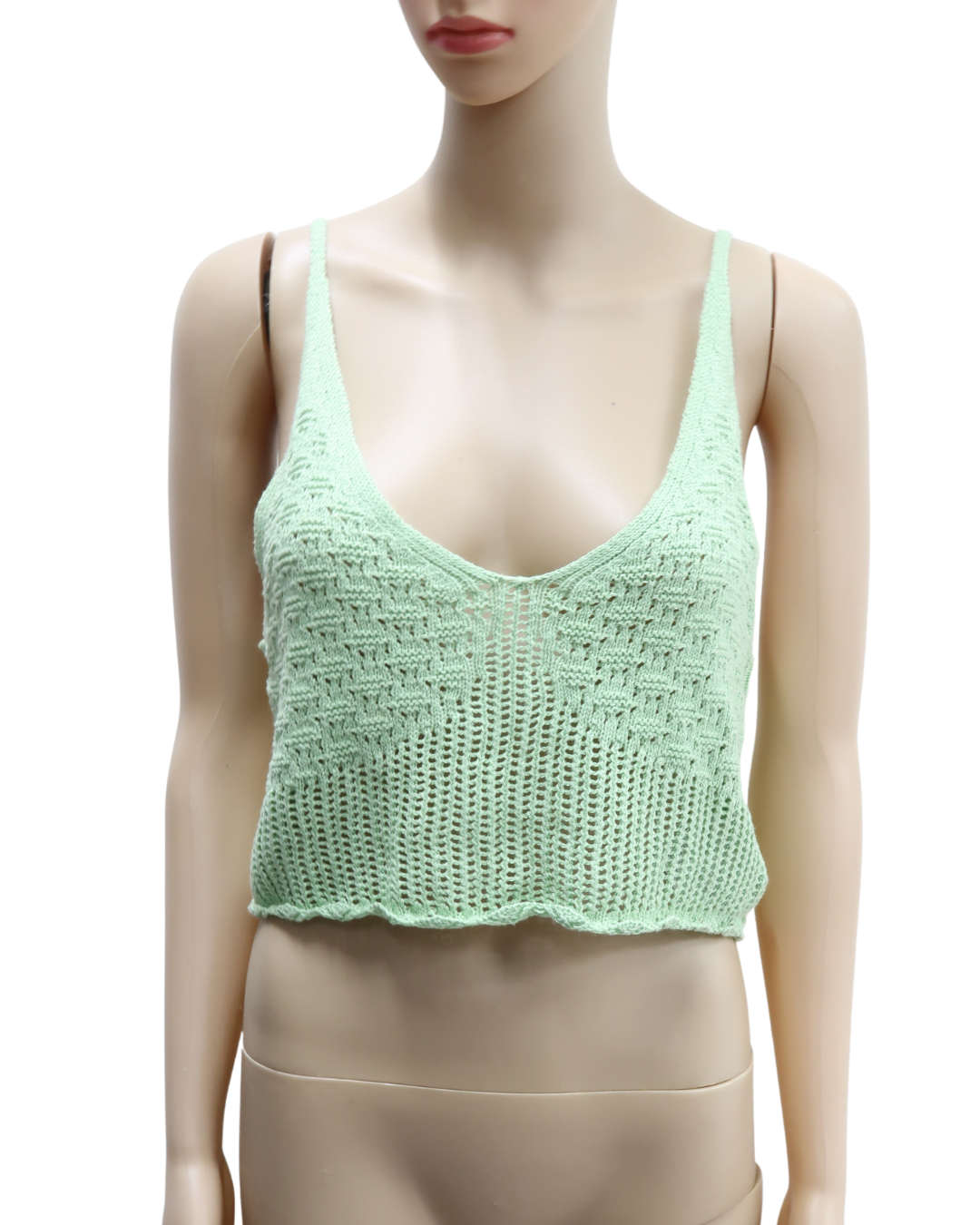 Crop Top en crochet vert pâle - C&A - L