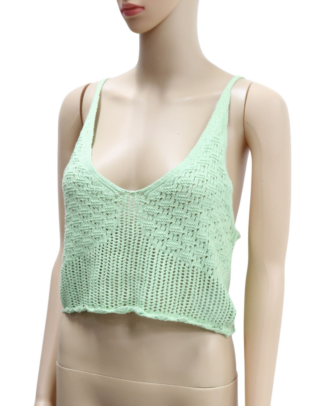 Crop Top en crochet vert pâle - C&A - L