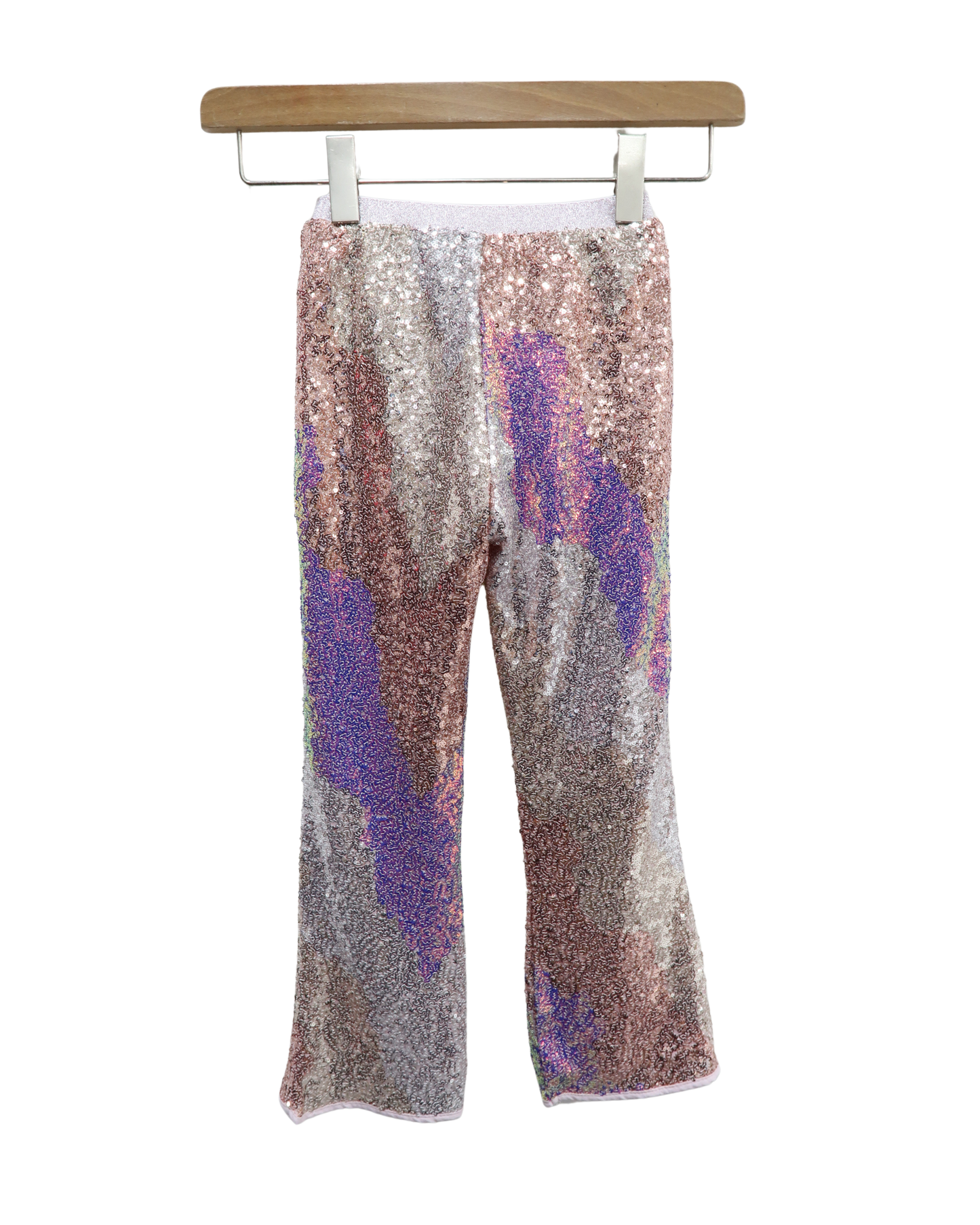 Pantalon rose clair à sequins - H&M - 6/7 ans - Fille