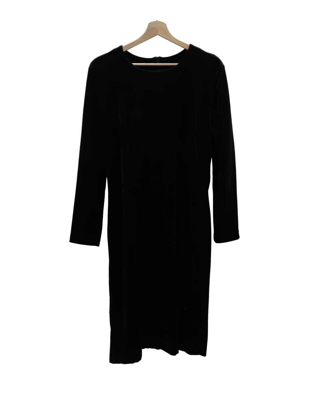 Robe longue en velour noir - L