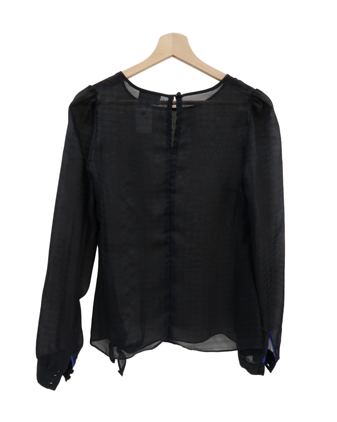 Chemisier noir transparent - Yessica - S