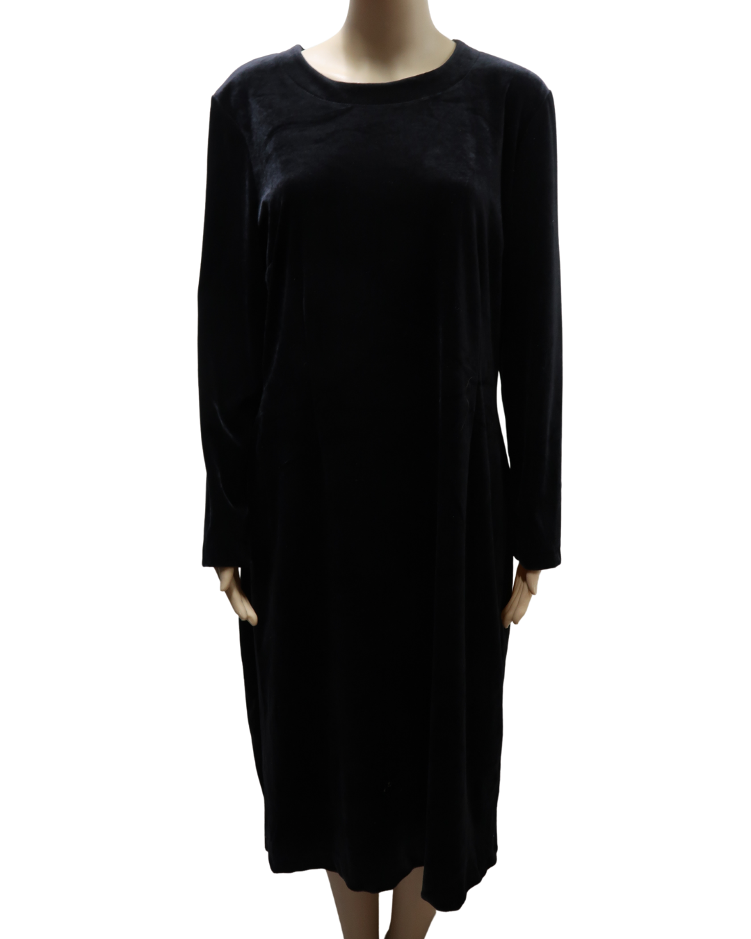 Robe longue en velour noir - L