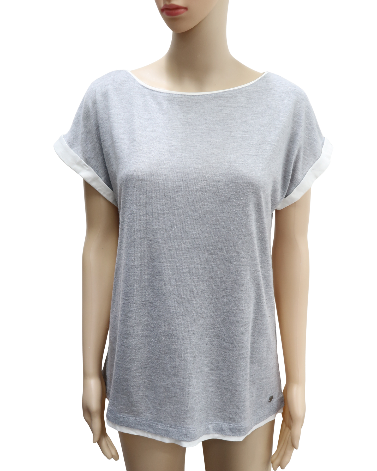 T-shirt gris & blanc - s.Oliver - M