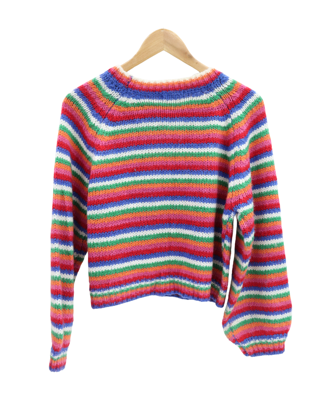 Pull multicolore en laine - Cerise Blue - Taille Unique