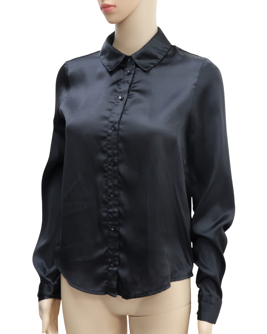 Chemise noire en satin - Vero moda - XS