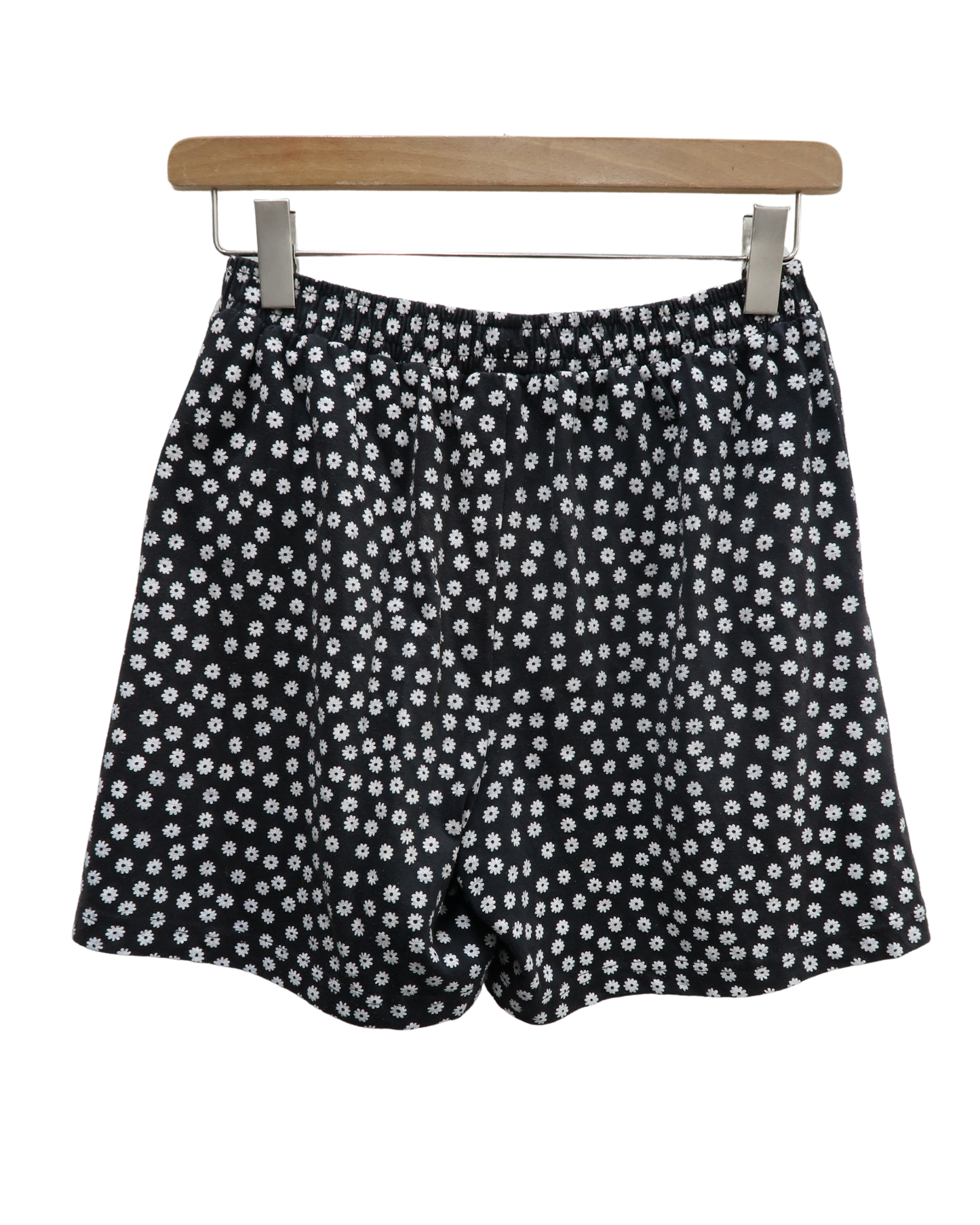 Short noir et blanc floral - M