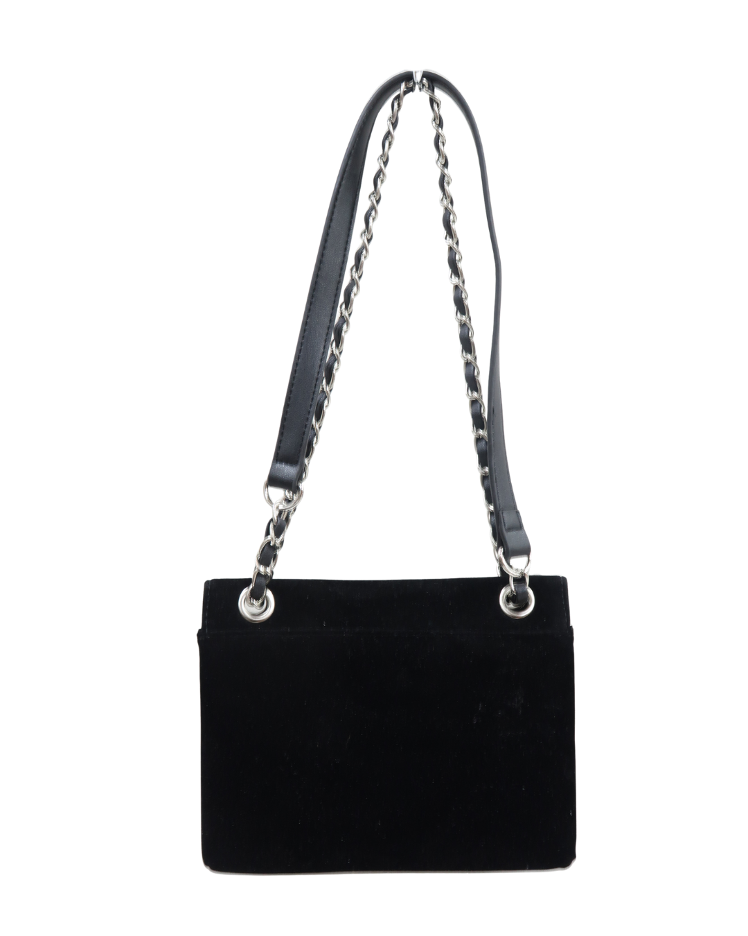 Sac à main noir en velour