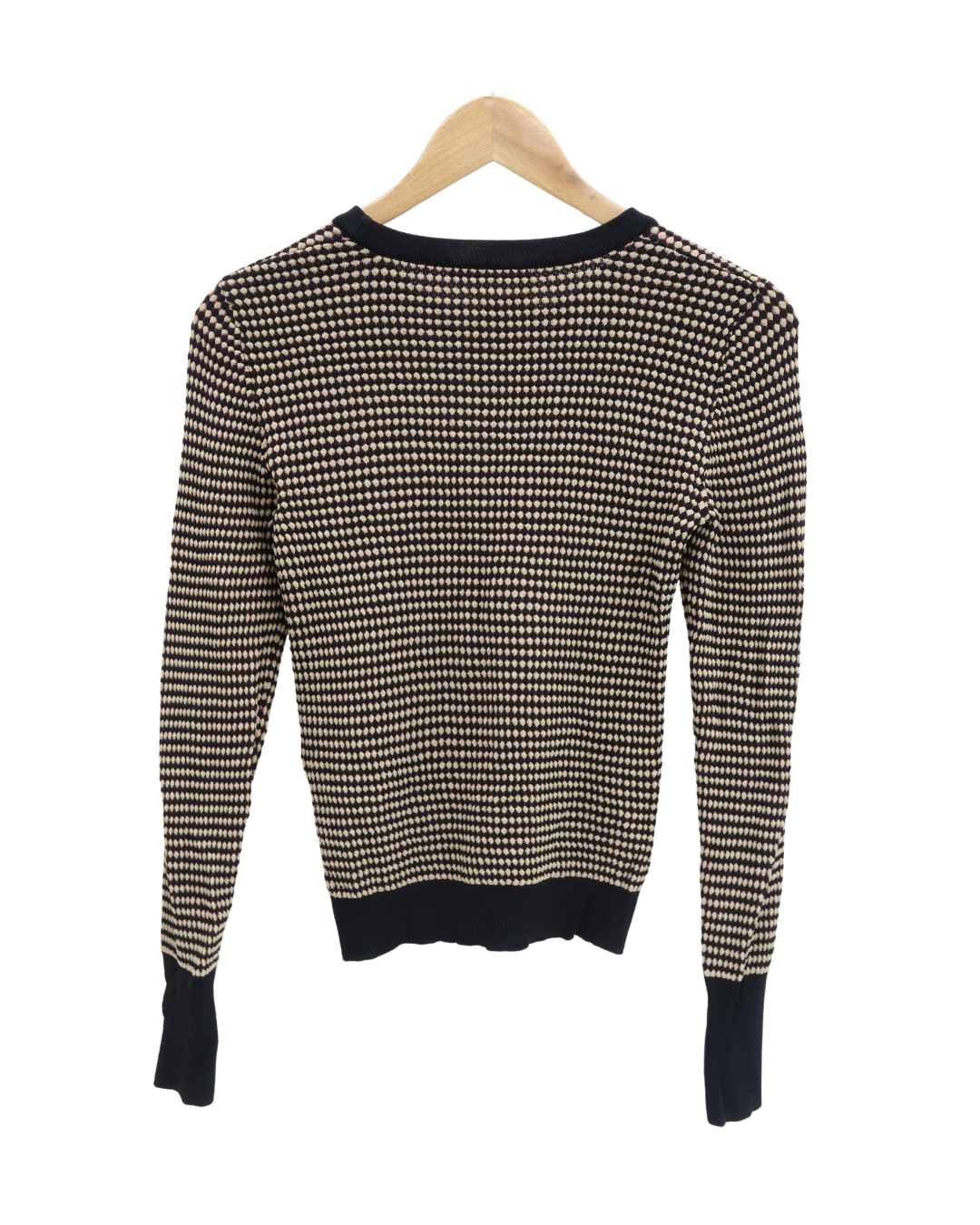 Pull beige & noir à motifs - Zara - L