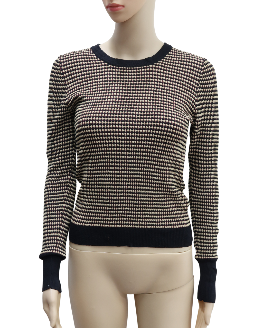 Pull beige & noir à motifs - Zara - L