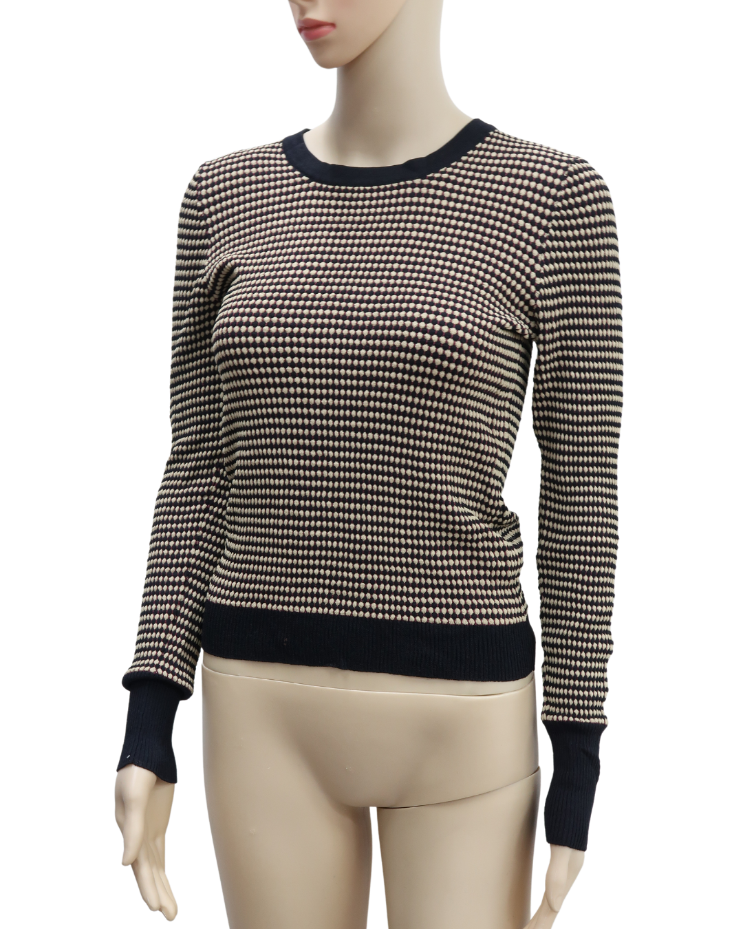 Pull beige & noir à motifs - Zara - L