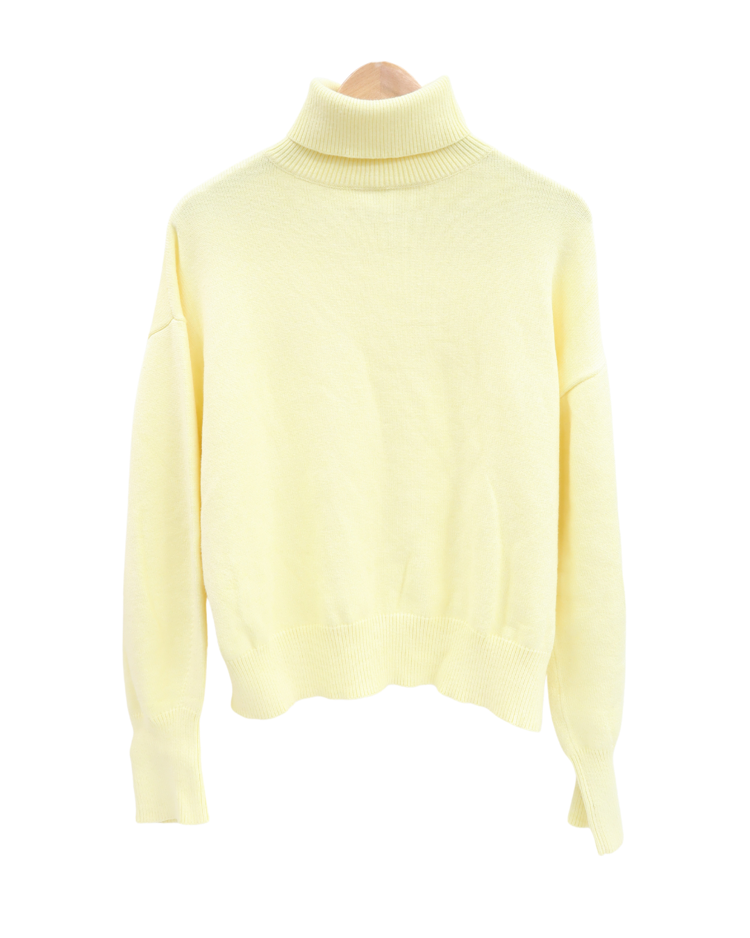 Haut à col roulé jaune pastel - S
