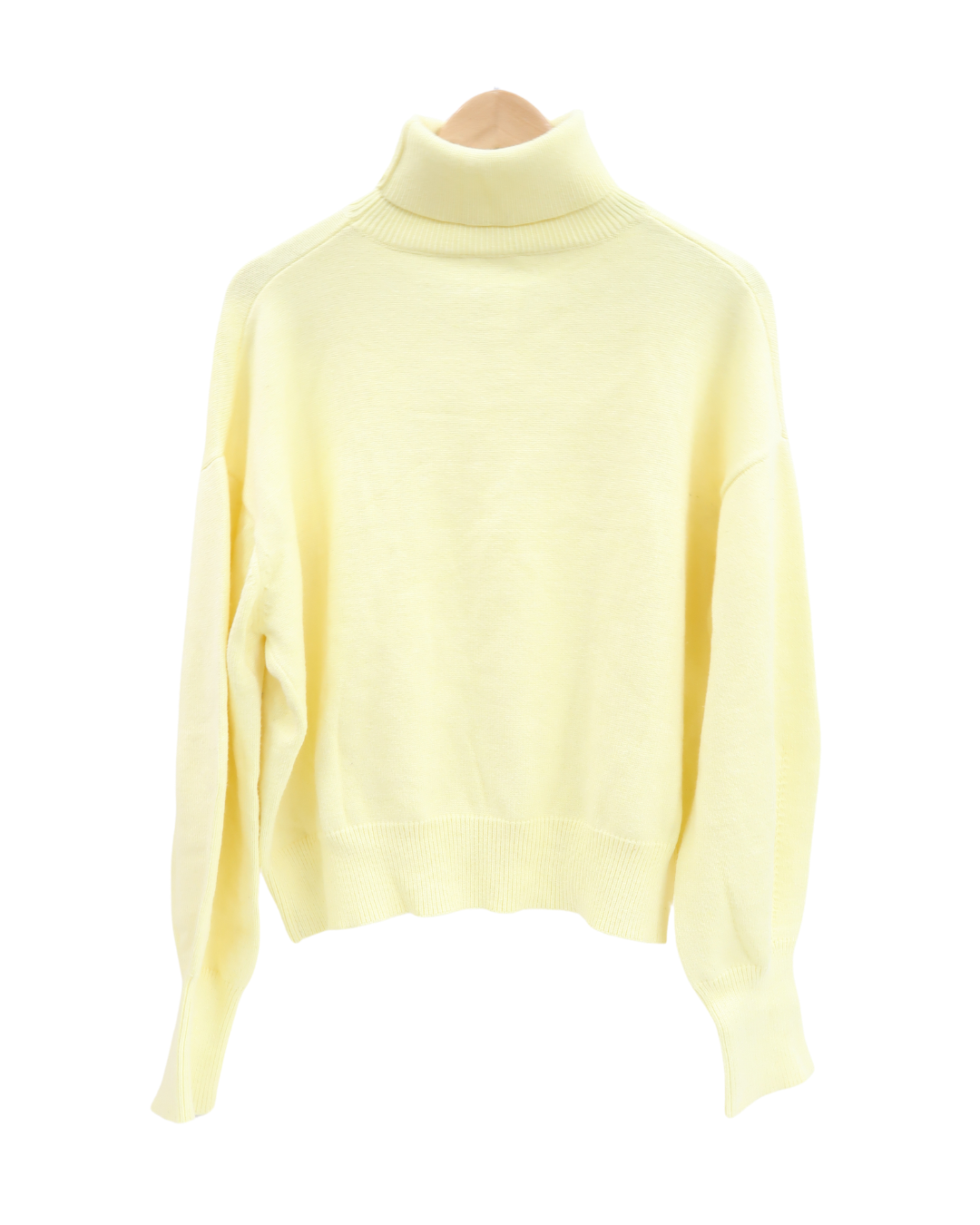 Haut à col roulé jaune pastel - S