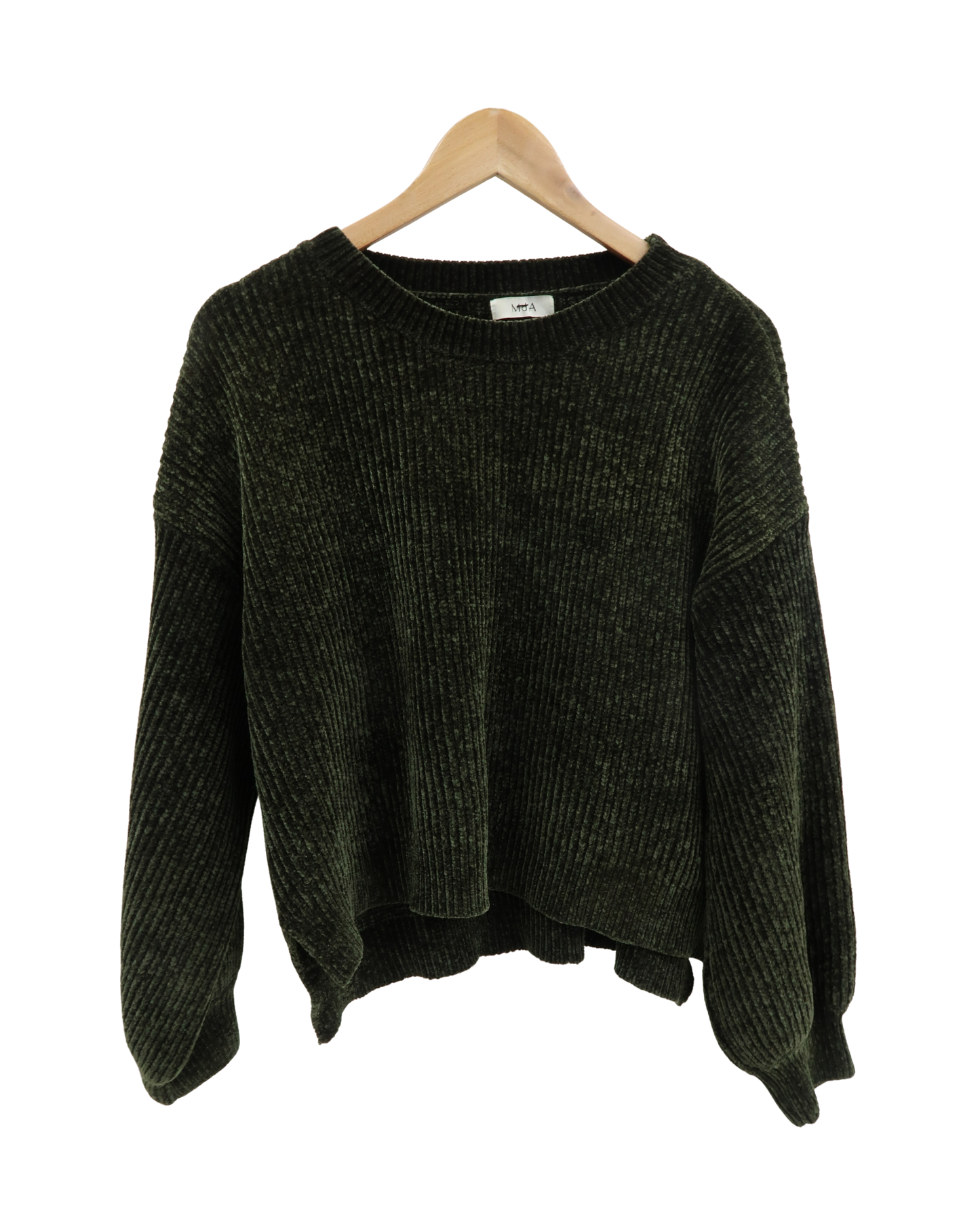 Pull en velour vert sapin - MJA - L