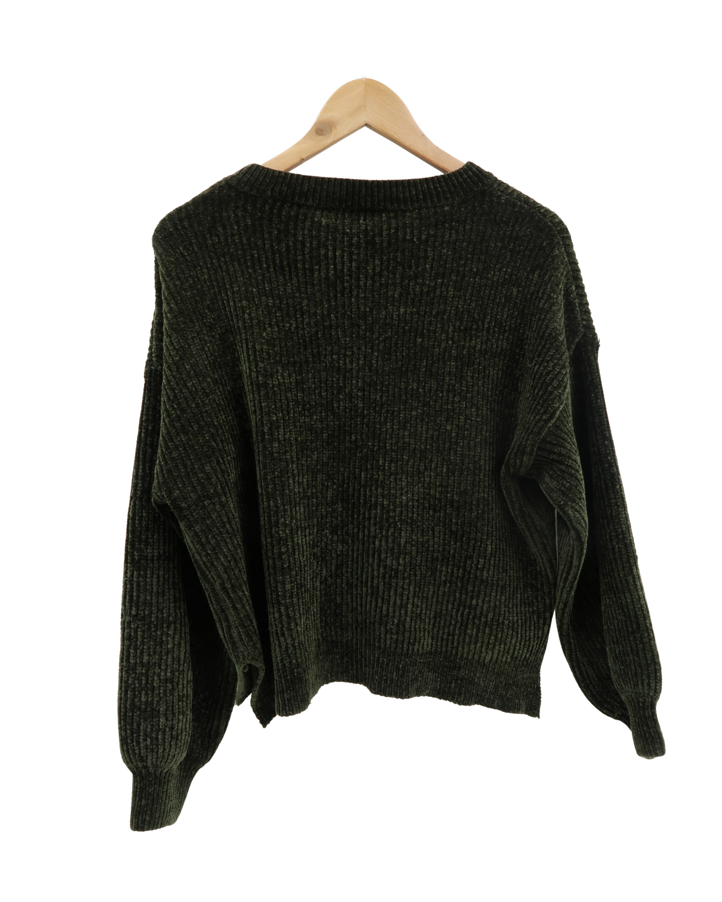 Pull en velour vert sapin - MJA - L