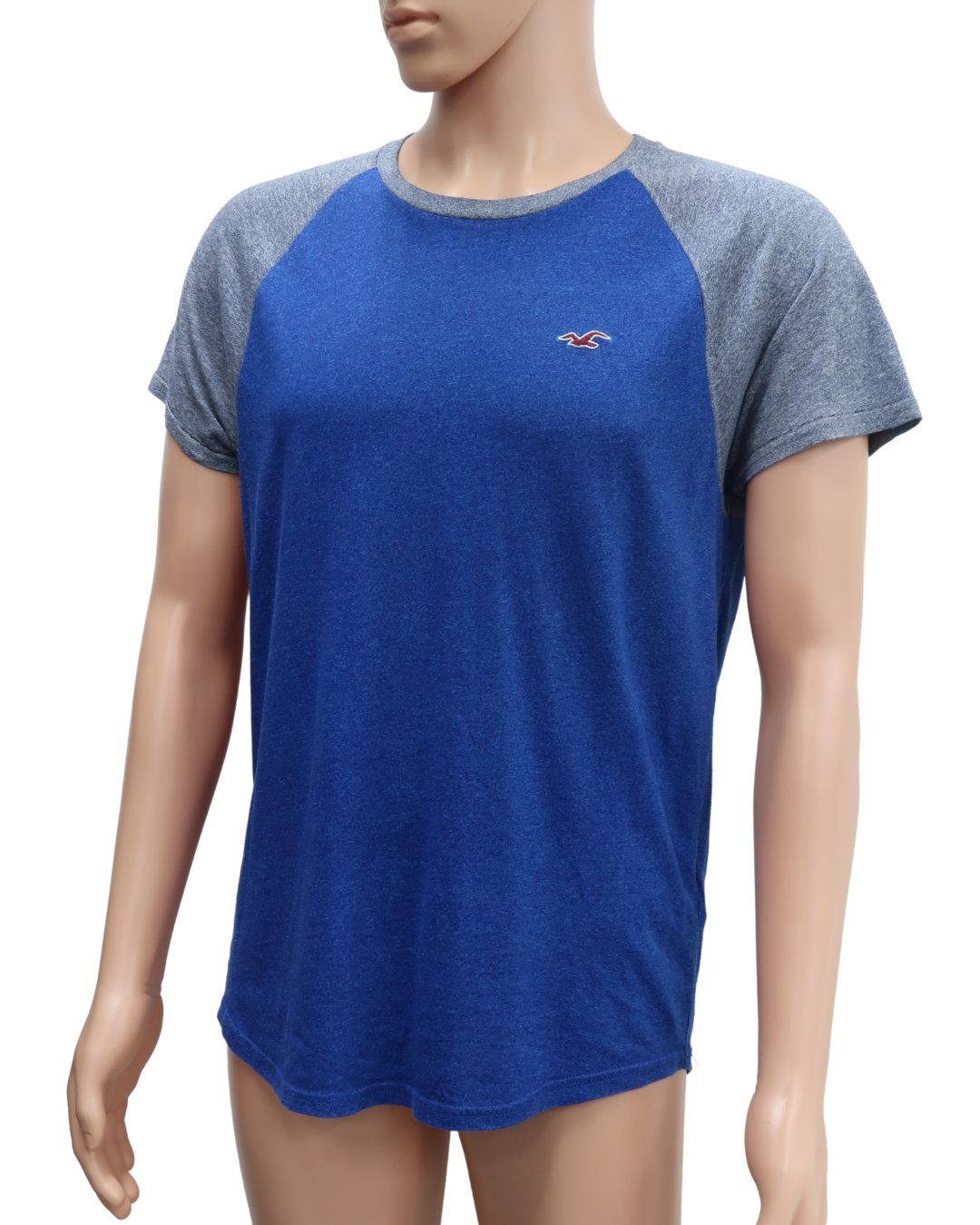 T-shirt bleu & gris - Hollister - S