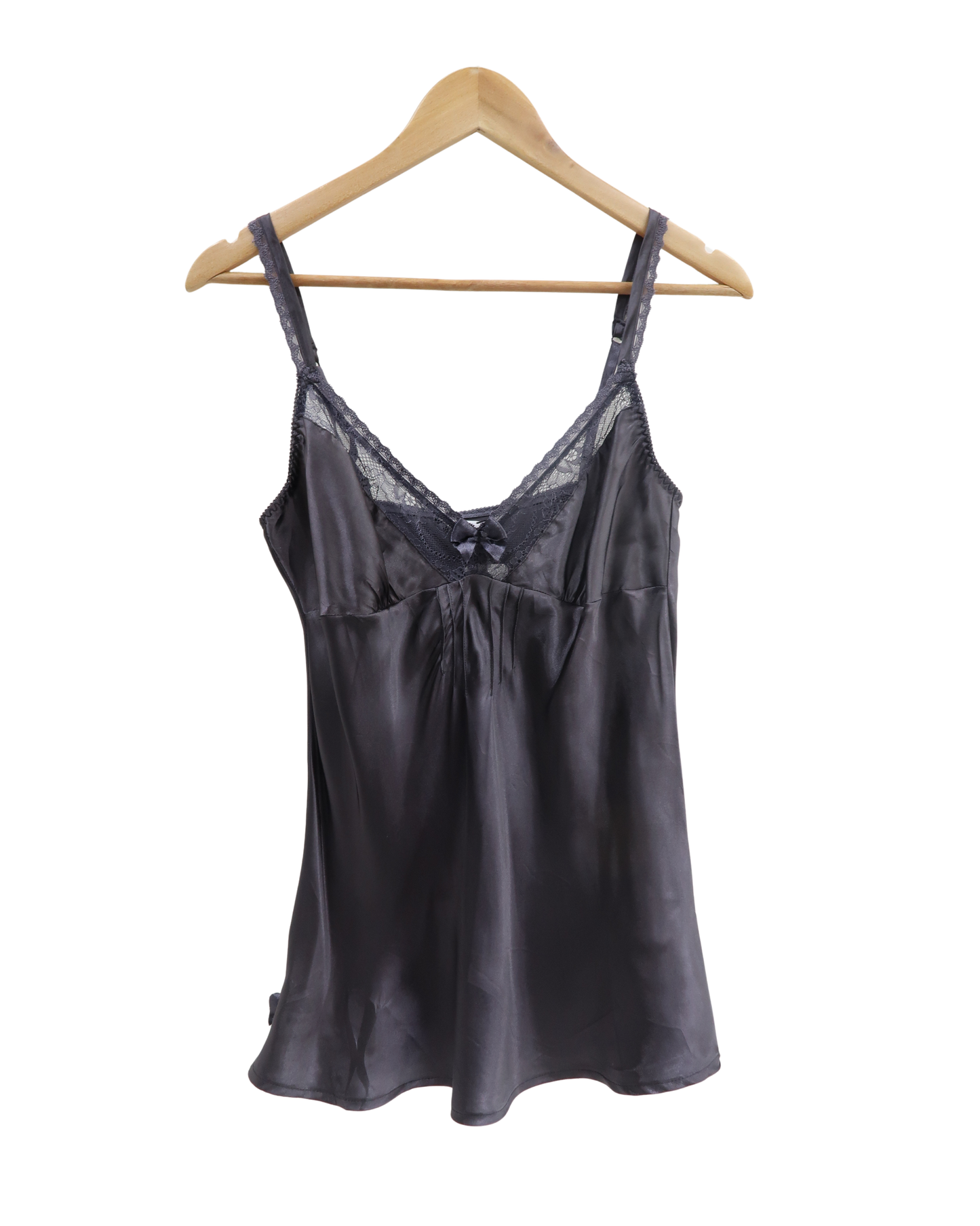 Haut en soie gris foncé - Hunkemoller - M