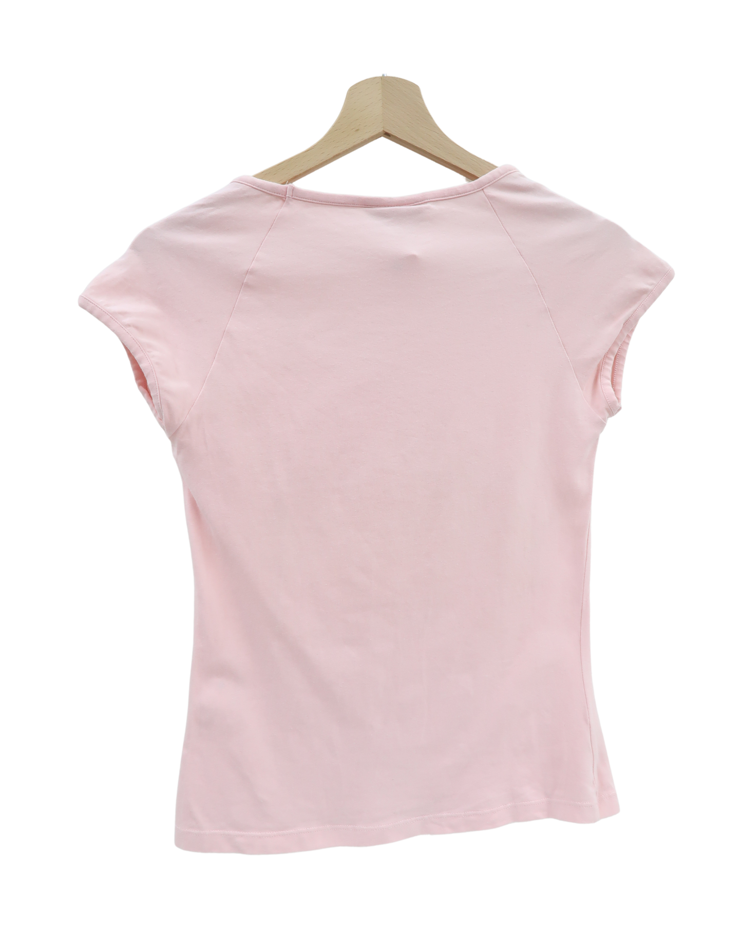 T-shirt rose pâle à col V - C&A - S