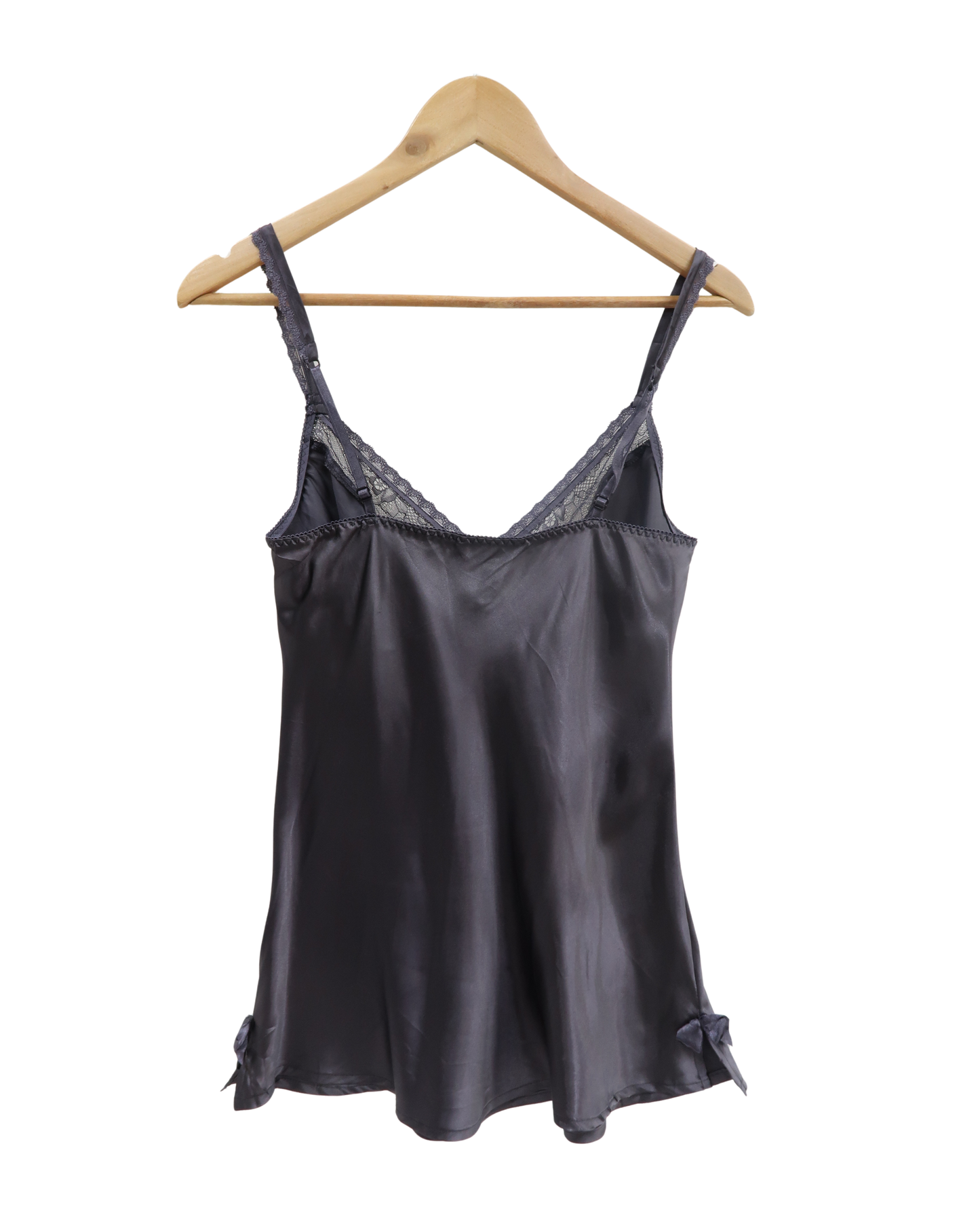 Haut en soie gris foncé - Hunkemoller - M