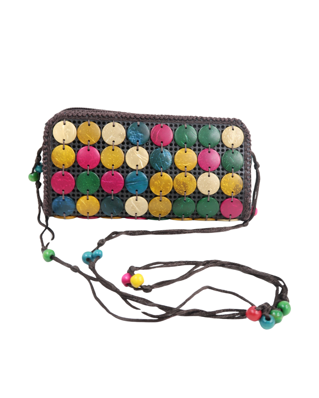 Portefeuille à perles multicolore