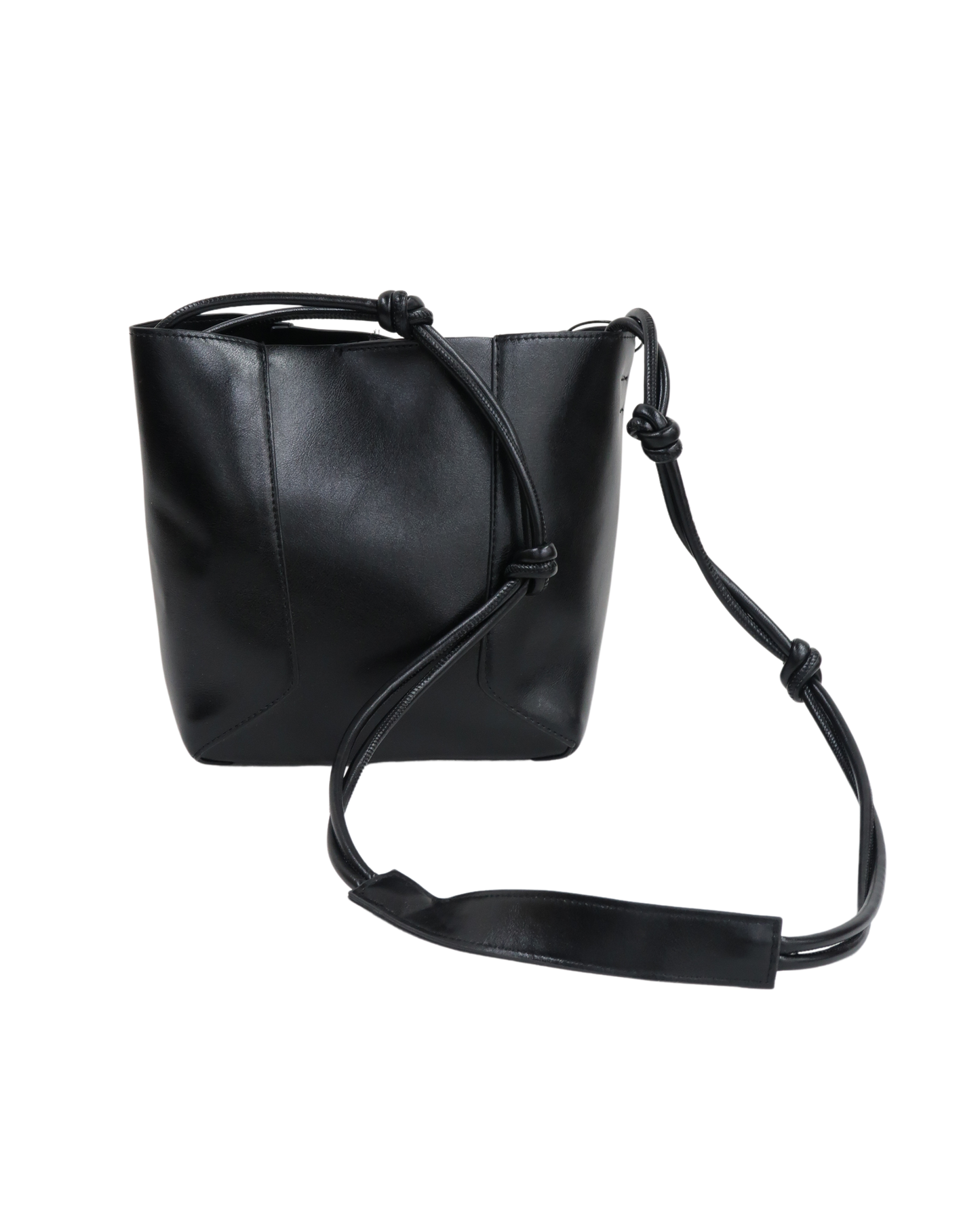 Sac à bandoulière noir vintage en vinyle