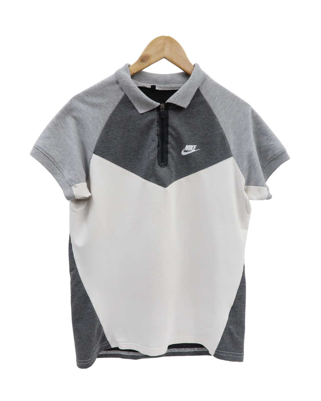 Polo à manches courtes gris & blanc - Nike - L