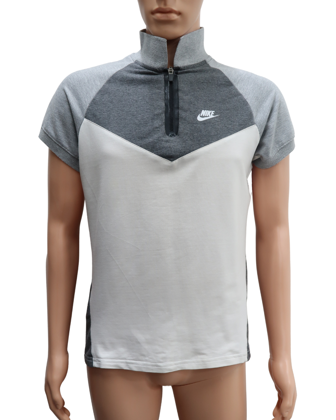 Polo à manches courtes gris & blanc - Nike - L