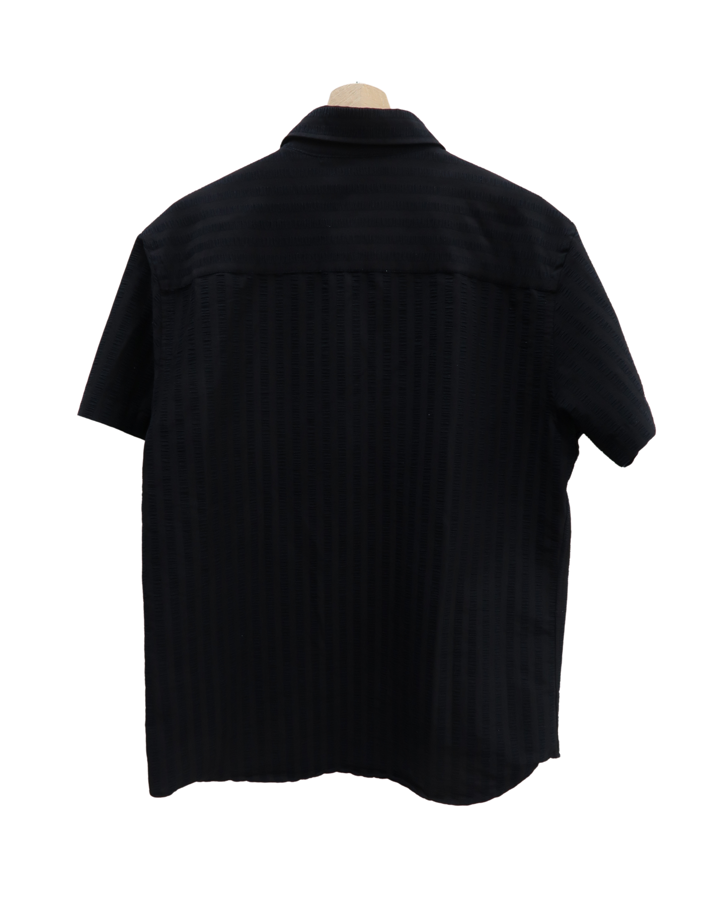Chemise noire à manches courtes - XL