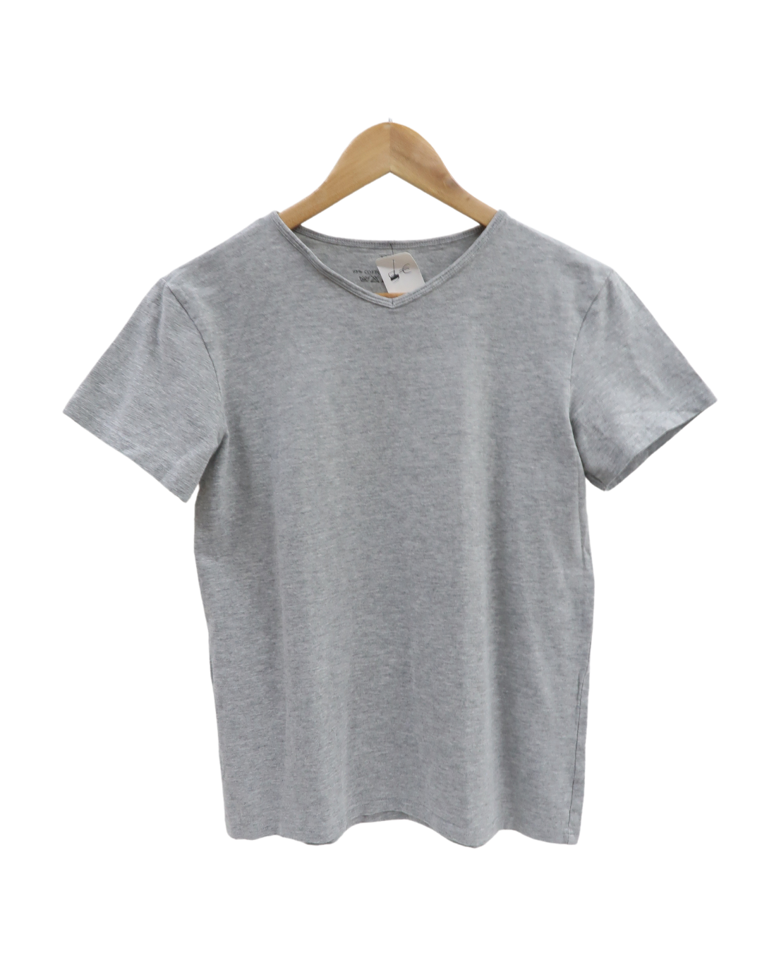 T-shirt gris à col V - M