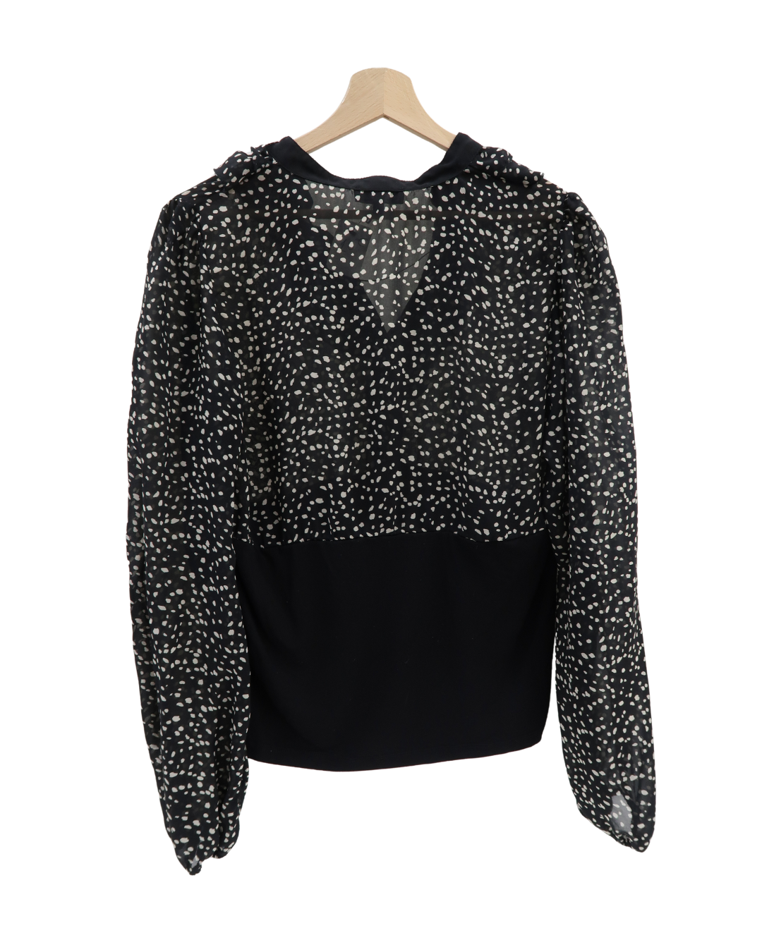 Chemisier noir à motif beige - Geisha - L
