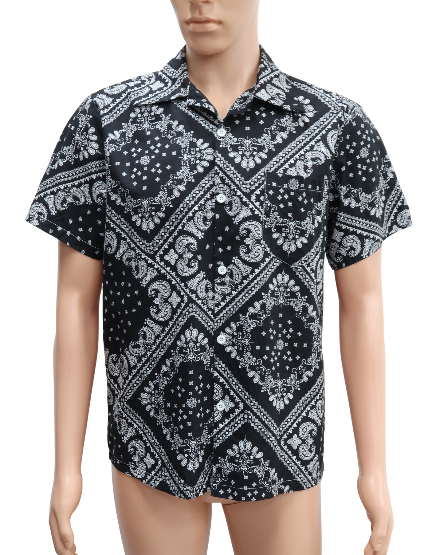 Chemise à manches courtes à motifs - Shein - M