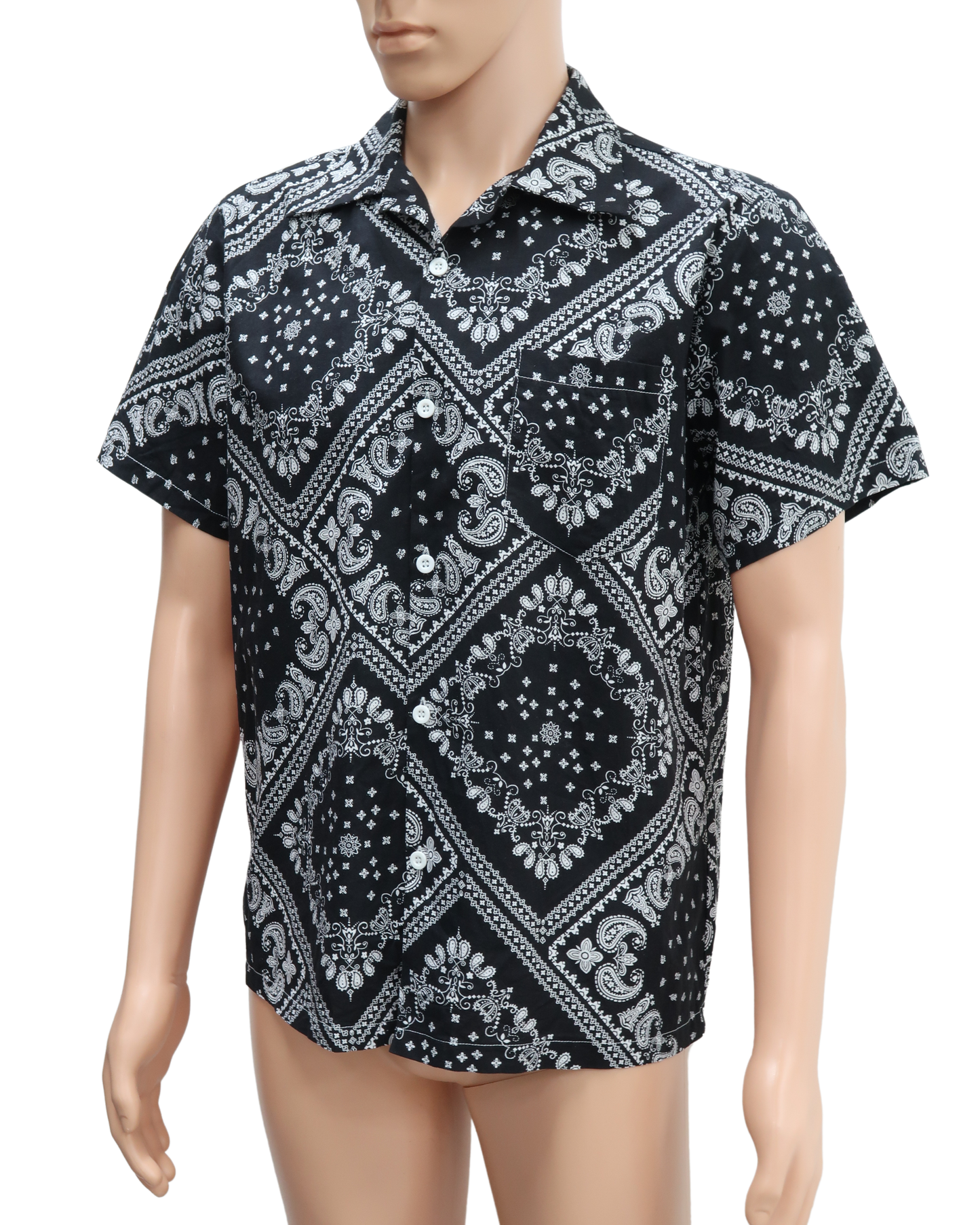 Chemise à manches courtes à motifs - Shein - M