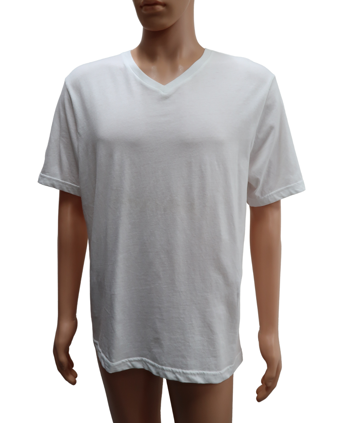 T-shirt blanc col V - Tissaia Basics - M