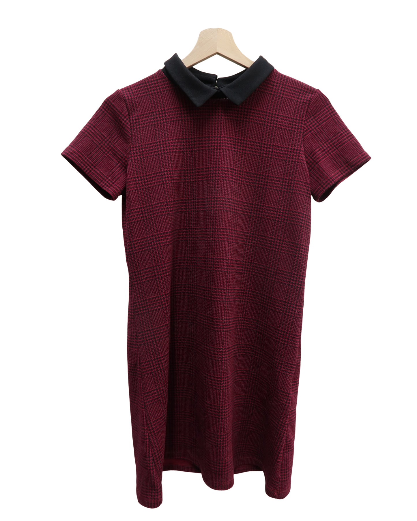 Robe à carreaux rouge bordeaux et noire - Jennyfer - S