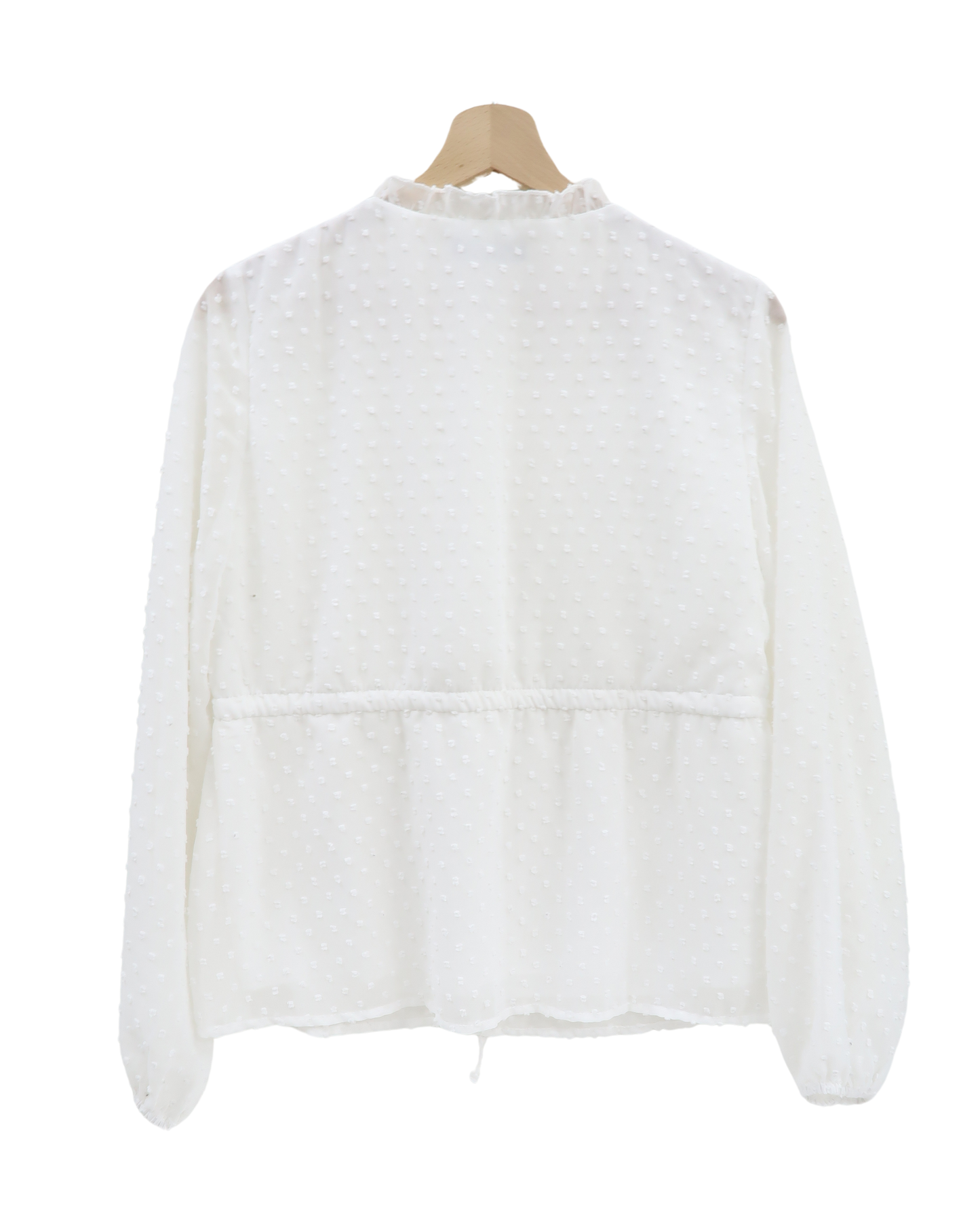 Chemisier blanc à pois texturée - Shein - S