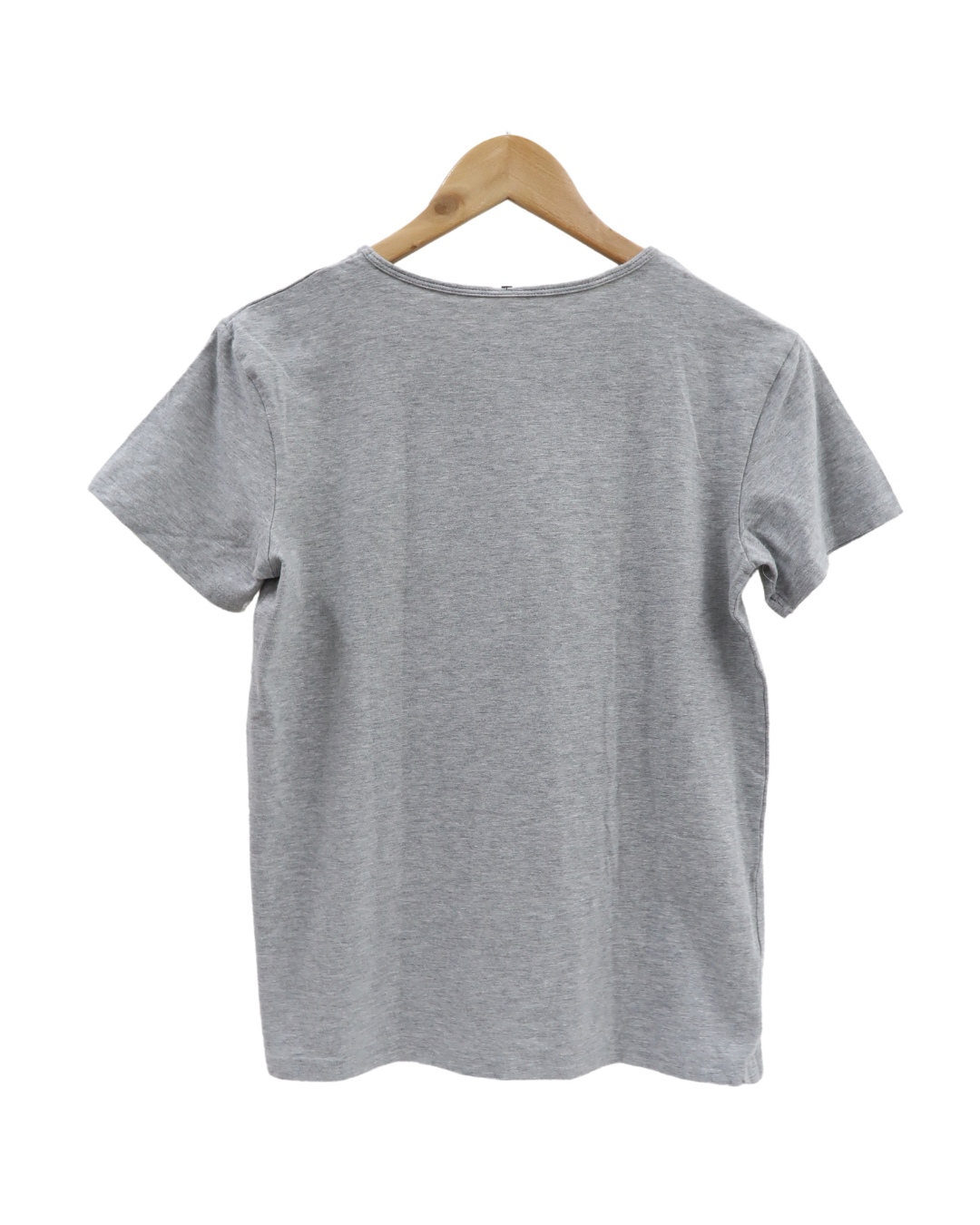 T-shirt gris à col V - M