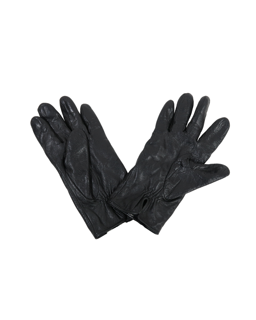 Gants noirs en cuir - S