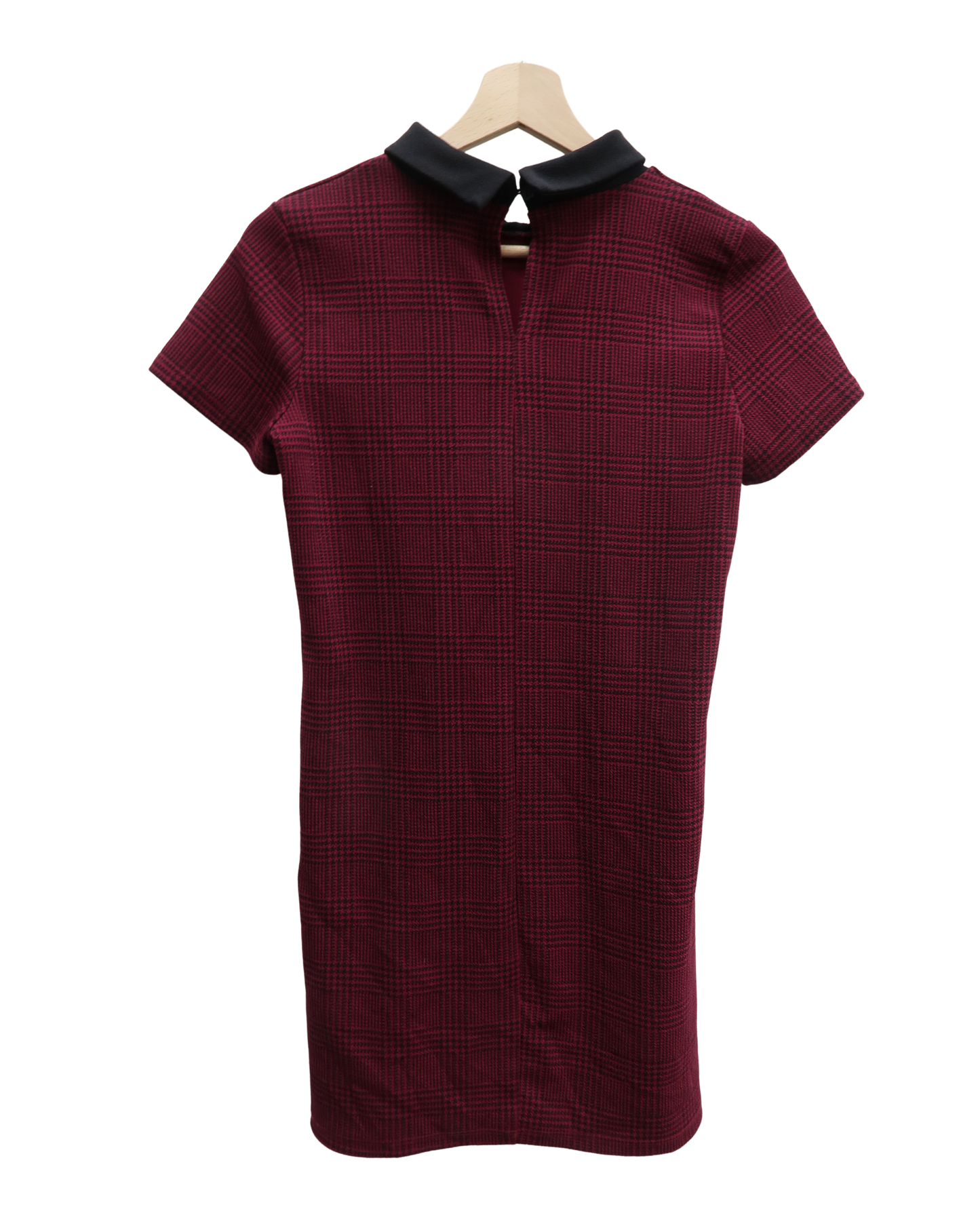 Robe à carreaux rouge bordeaux et noire - Jennyfer - S