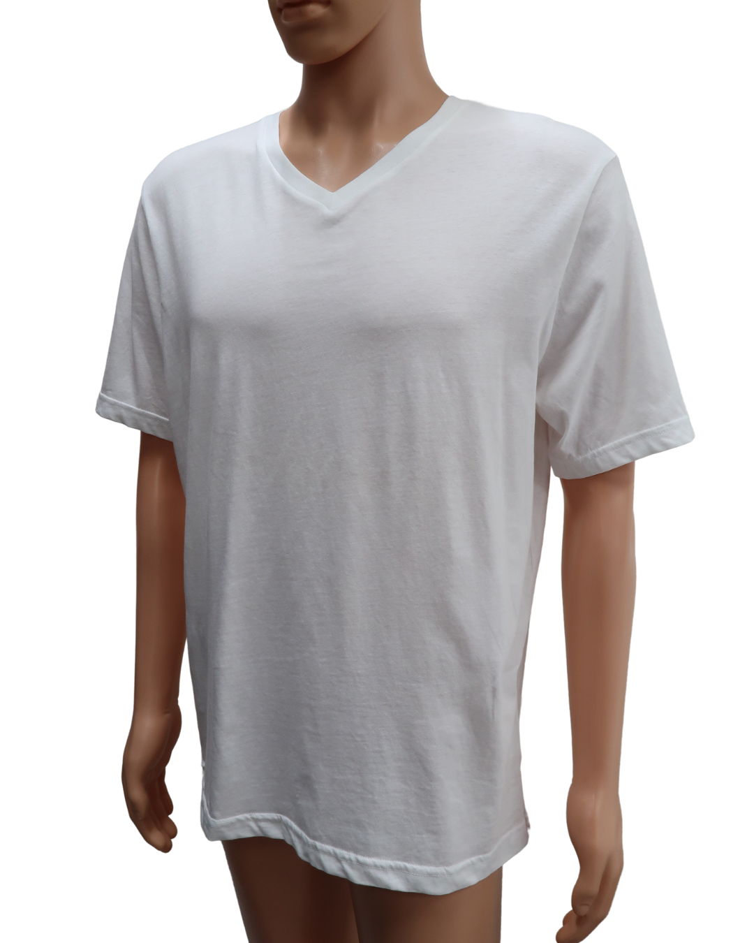 T-shirt blanc col V - Tissaia Basics - M