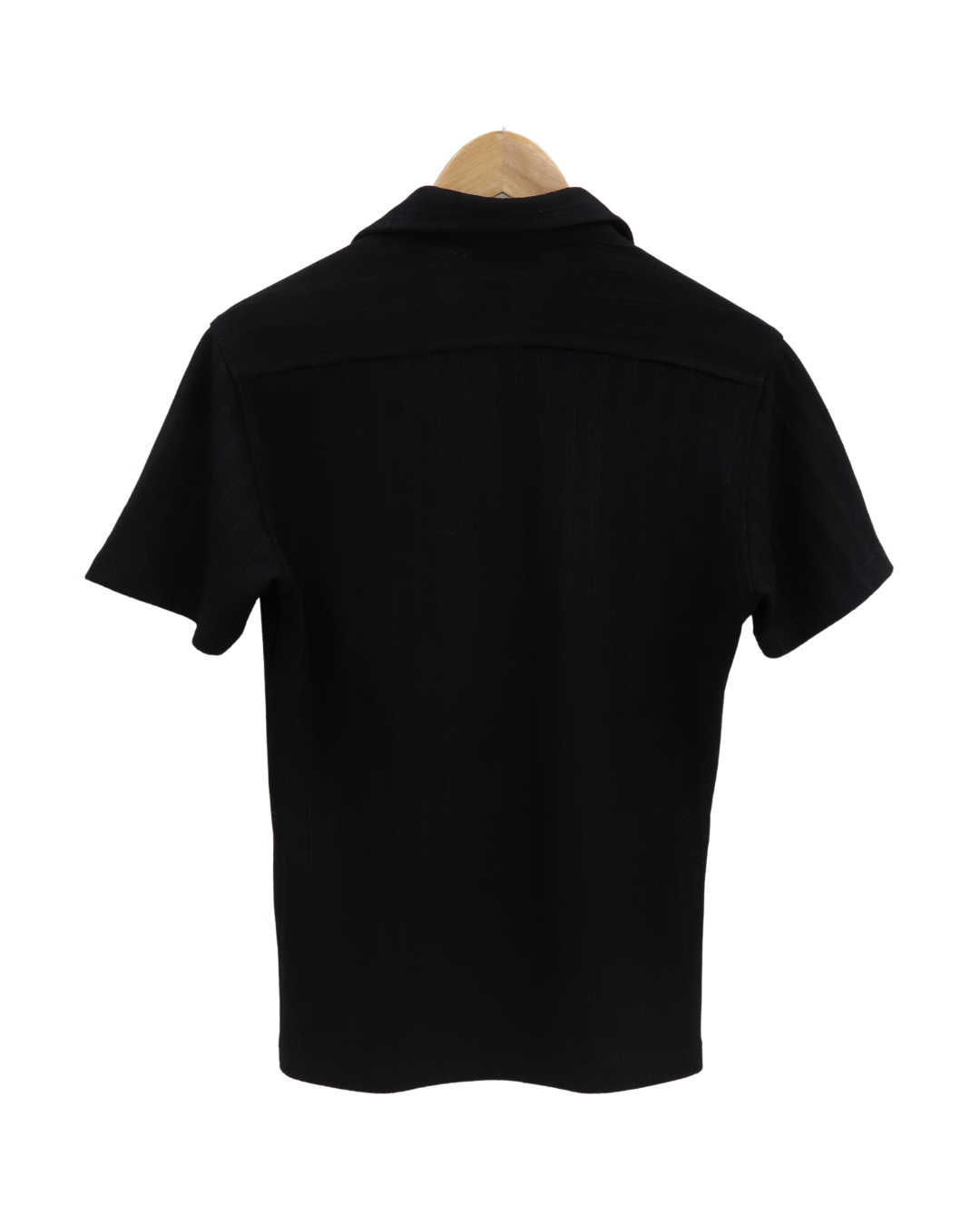 Chemise à manches courtes texturée noire - Conwell - S