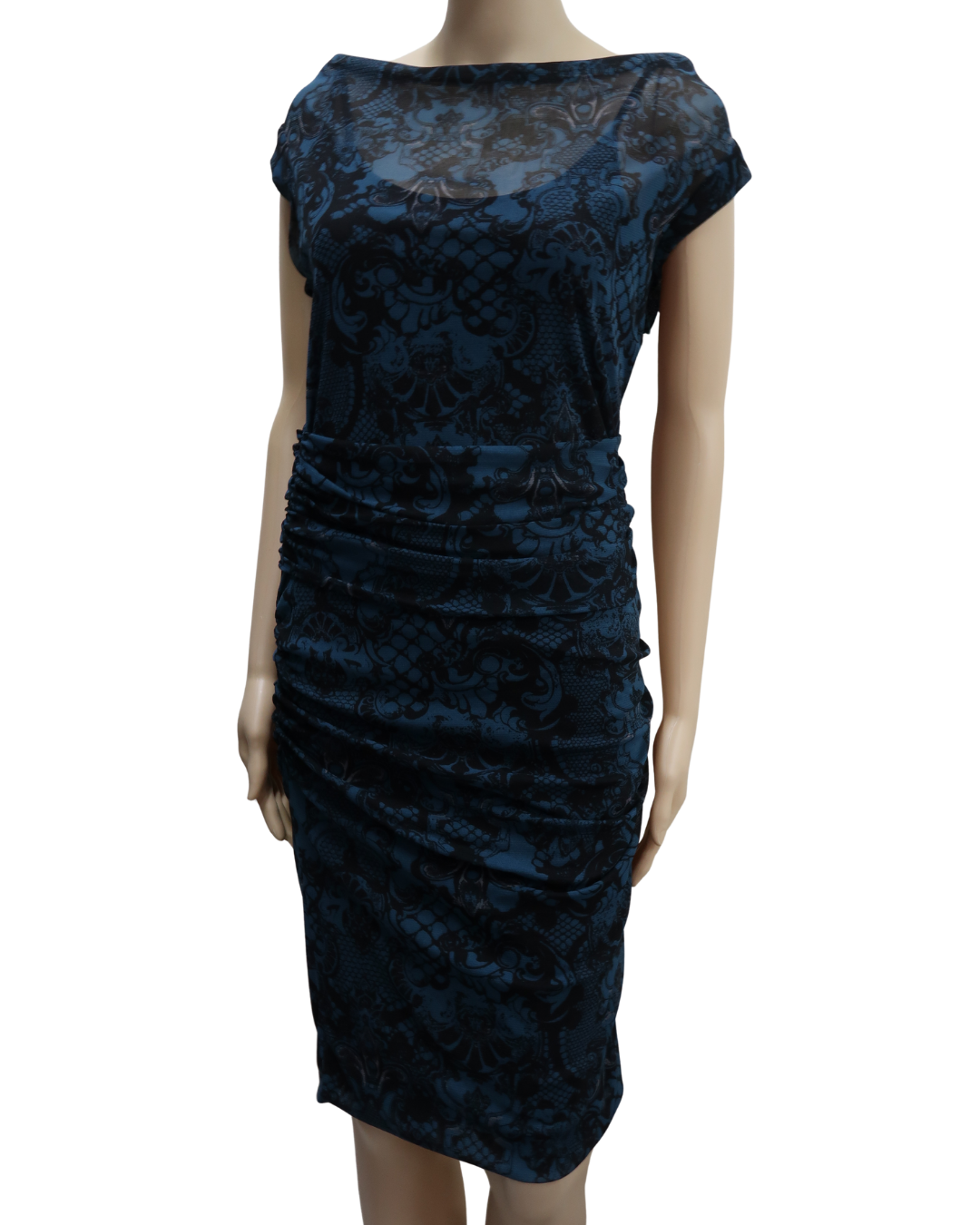 Robe longue turquoise & noire - Mexx - M