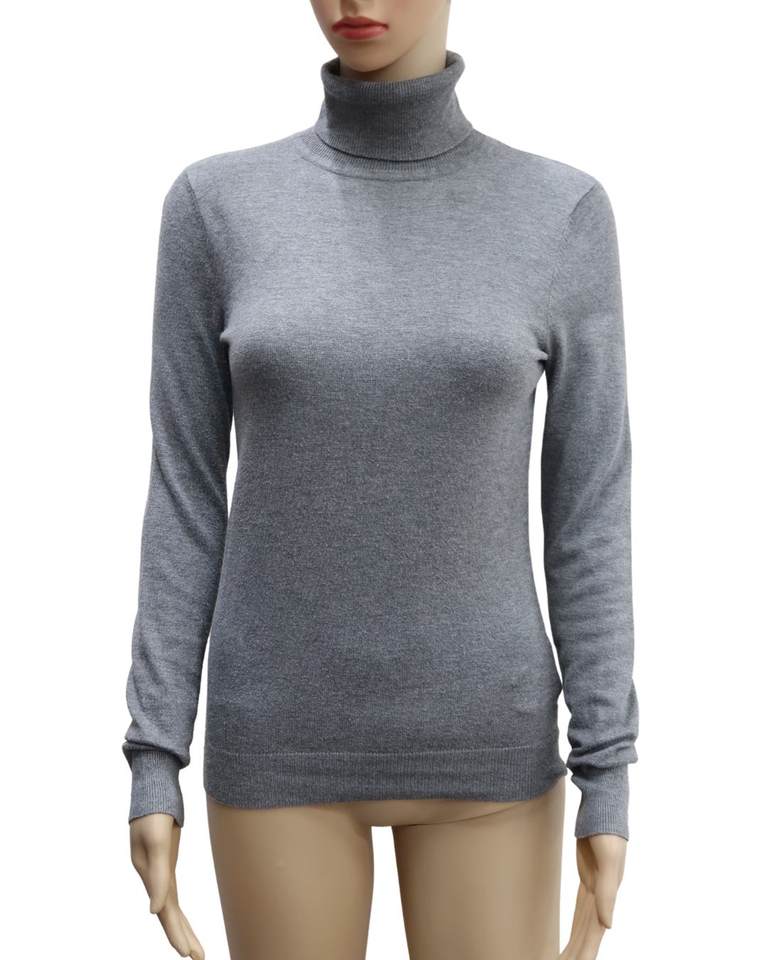 Pull gris à col roulé - Camaïeu - XS