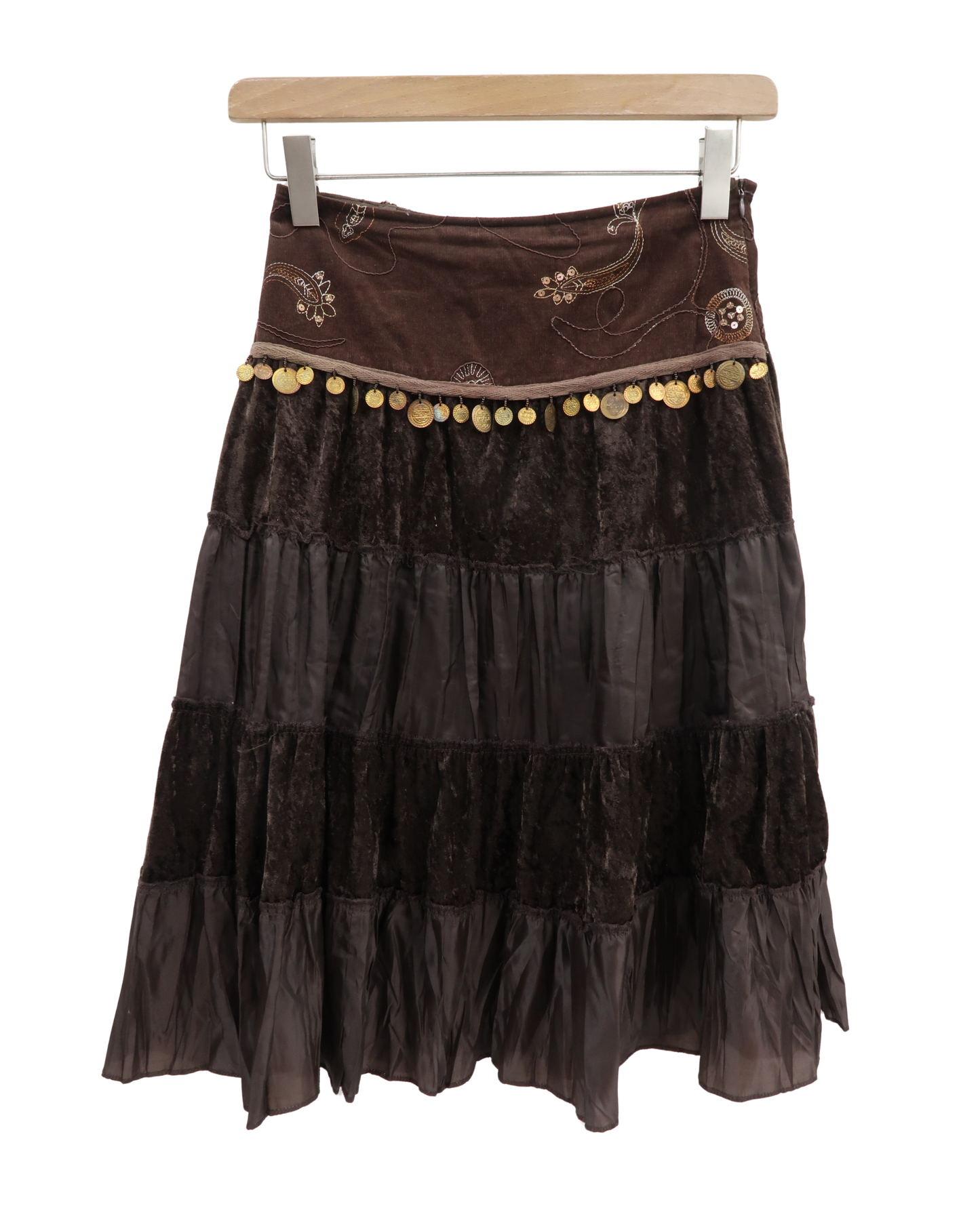 Jupe longue vintage marron - S