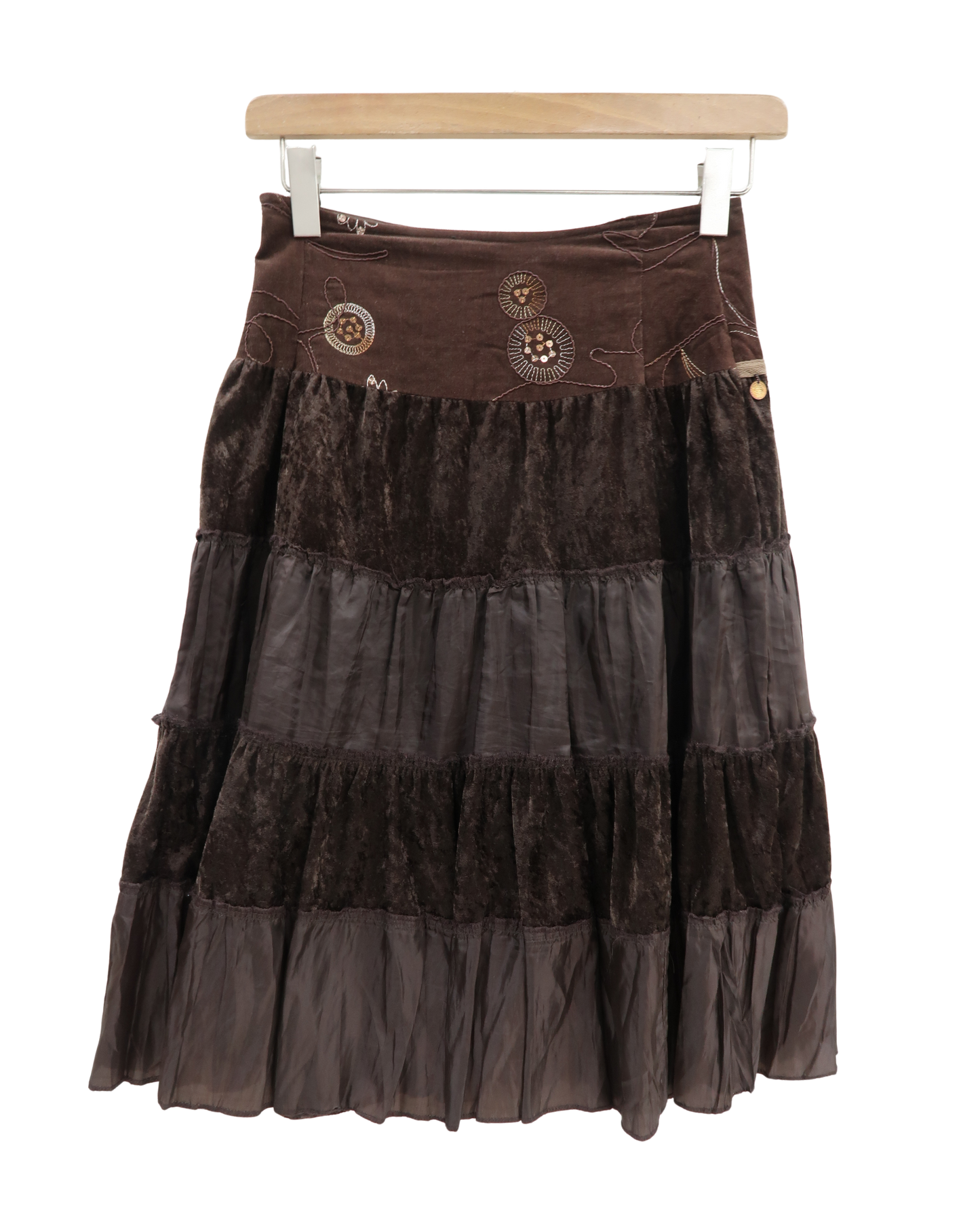 Jupe longue vintage marron - S