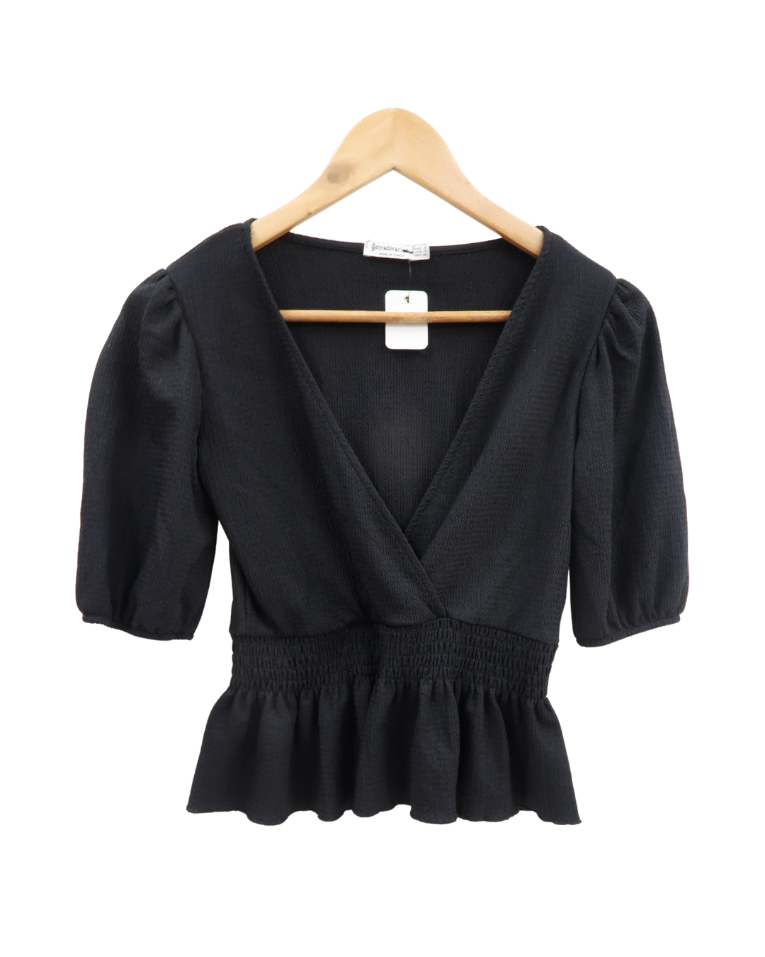 Haut cache-coeur noir - Stradivarius - S