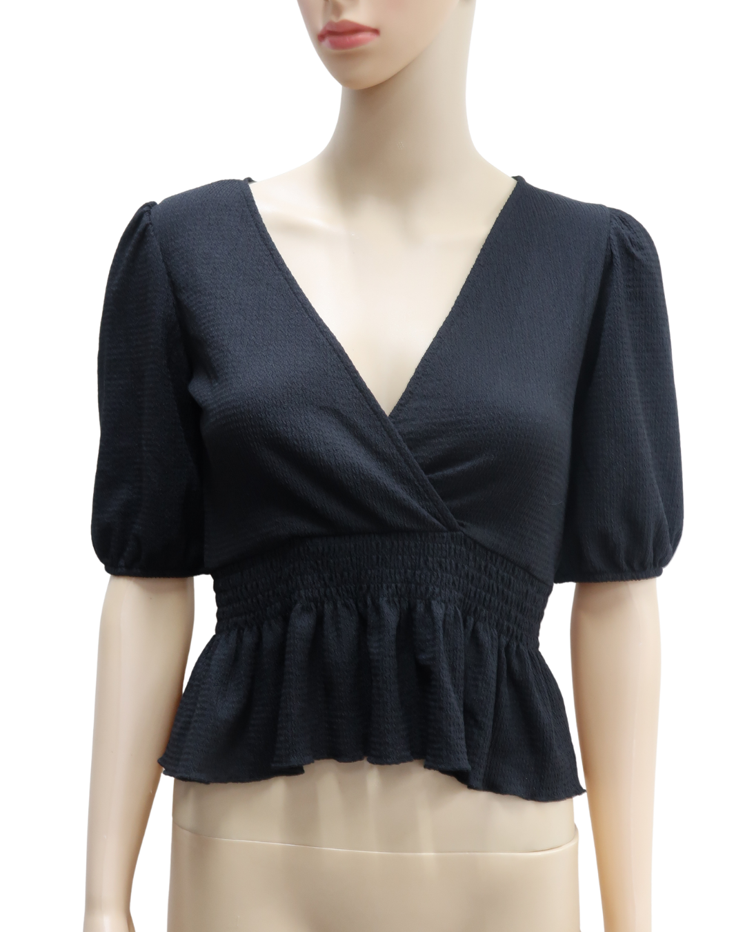 Haut cache-coeur noir - Stradivarius - S