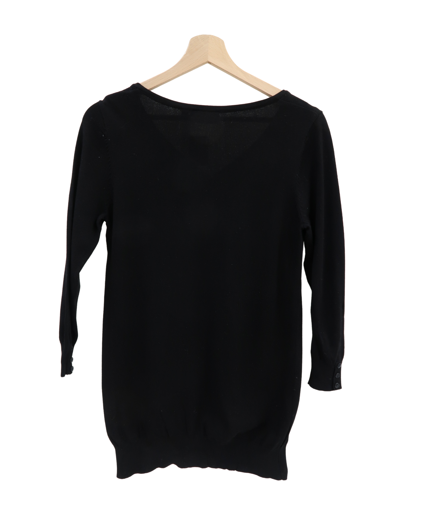 Pull noir col en V - Kwoman - S