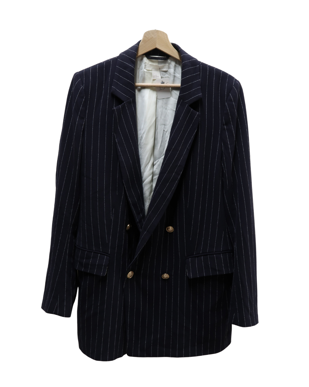 Blazer bleue marine à rayures blanches - H&M - L